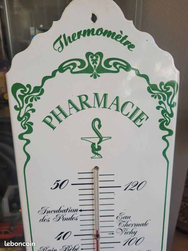 Ancien thermomètre publicitaire Orange Plastique/Verre