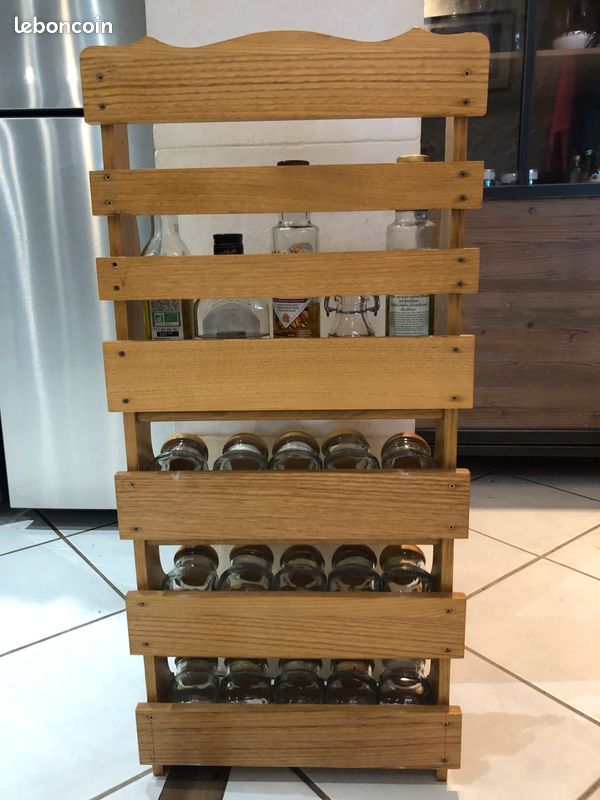 Etagère bois Flacons épices (image 5)