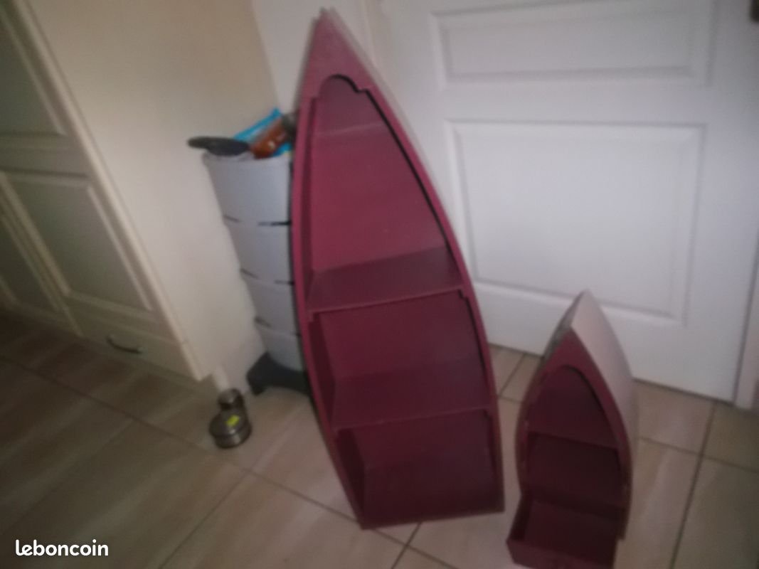 2 étagères en forme de barque (image 3)
