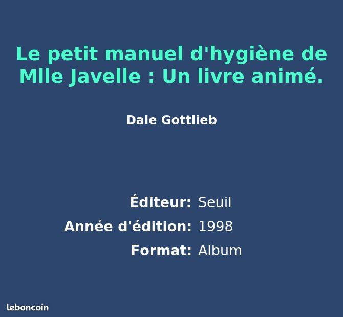 Le petit manuel d'hygiène de Mlle Javelle : Un livre animé (image 2)