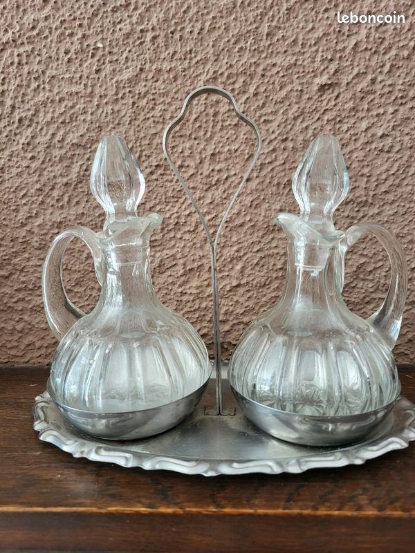 Vintage MOBIL Service Huile et Vinaigre,Design JC Meunier