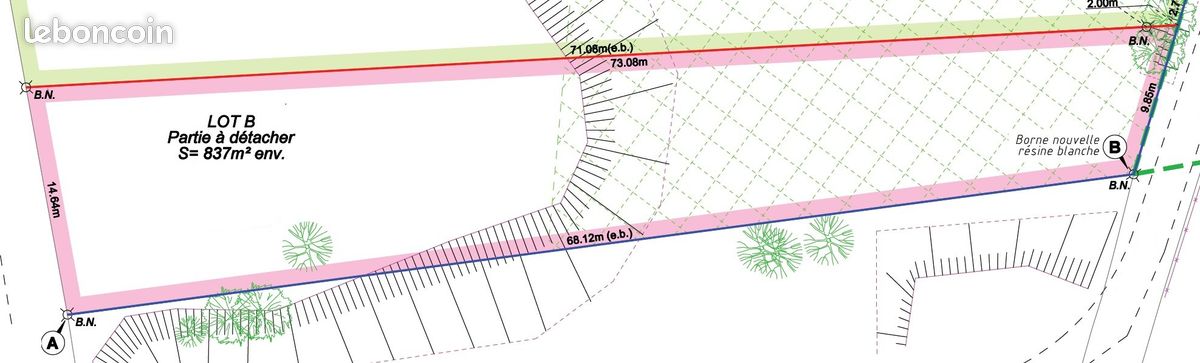Terrain 837 m² · à Belin-Béliet · 837 m² · 97 000 €