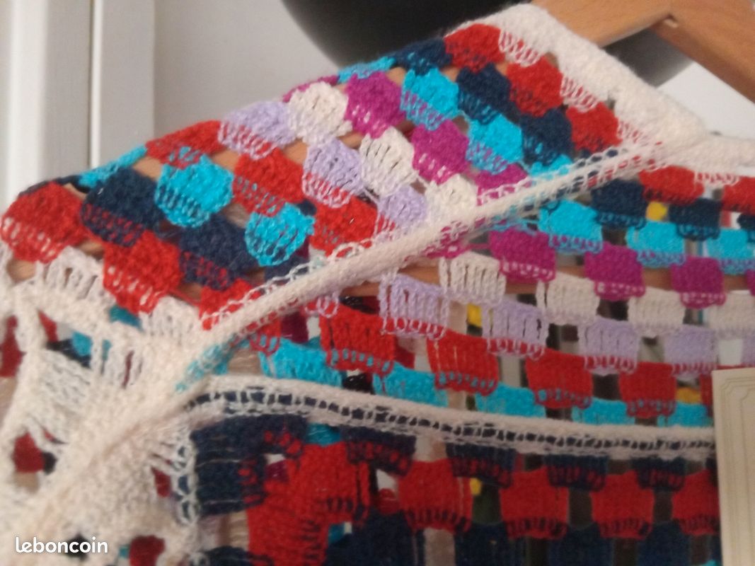 Gilet bohème en crochet t 38 neuf avec étiquette (image 5)