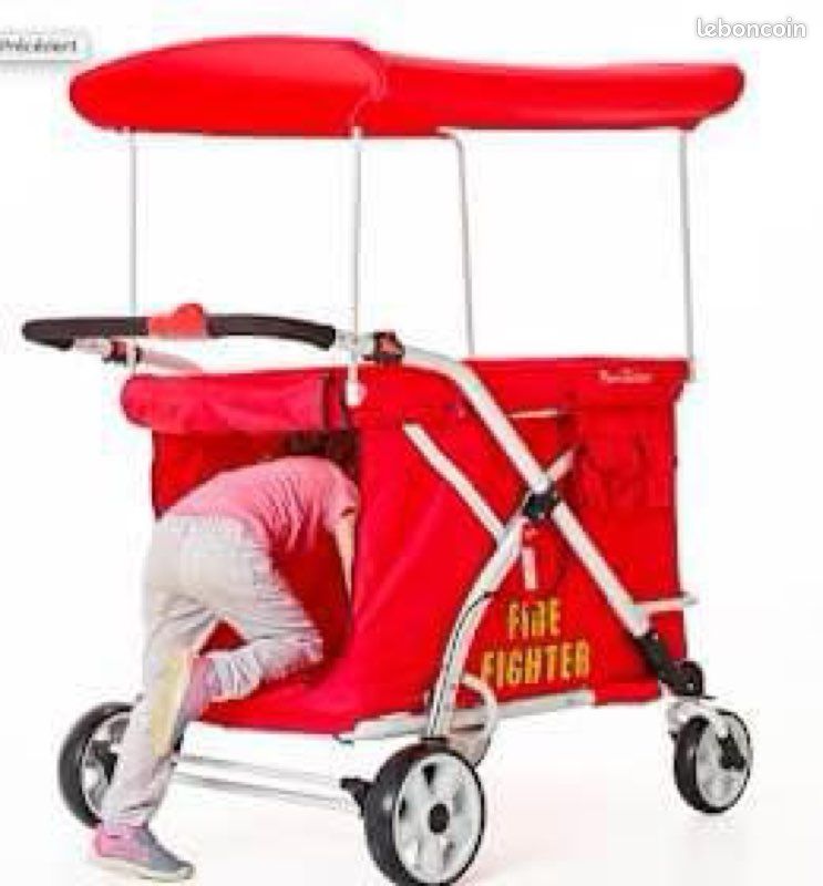 🧸 Poussette places “Fire Fighter” – Idéale pour crèche