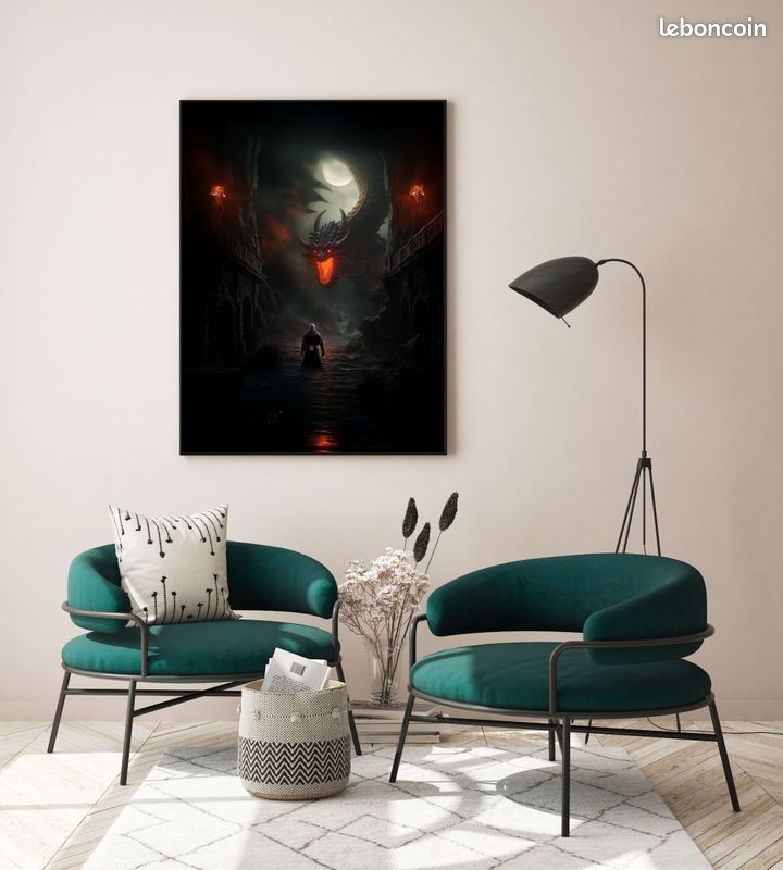 "Dragon vs Vador" - Poster fan art - Format A3 (42 x 29,7cm) - A2 et A4 disponibles (image 2)