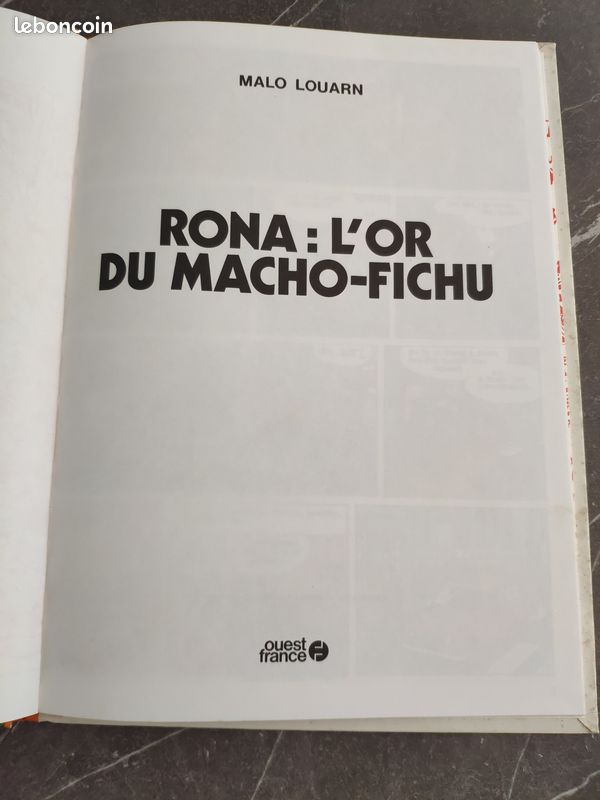 Rona: L'or du Macho- Pichu, Album Ouest France 1985 NEUF (image 2)
