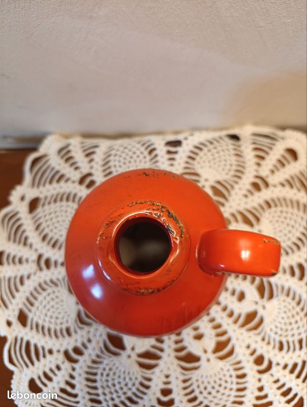 Vase poterie décoratif vintage orange pays bas (image 3)