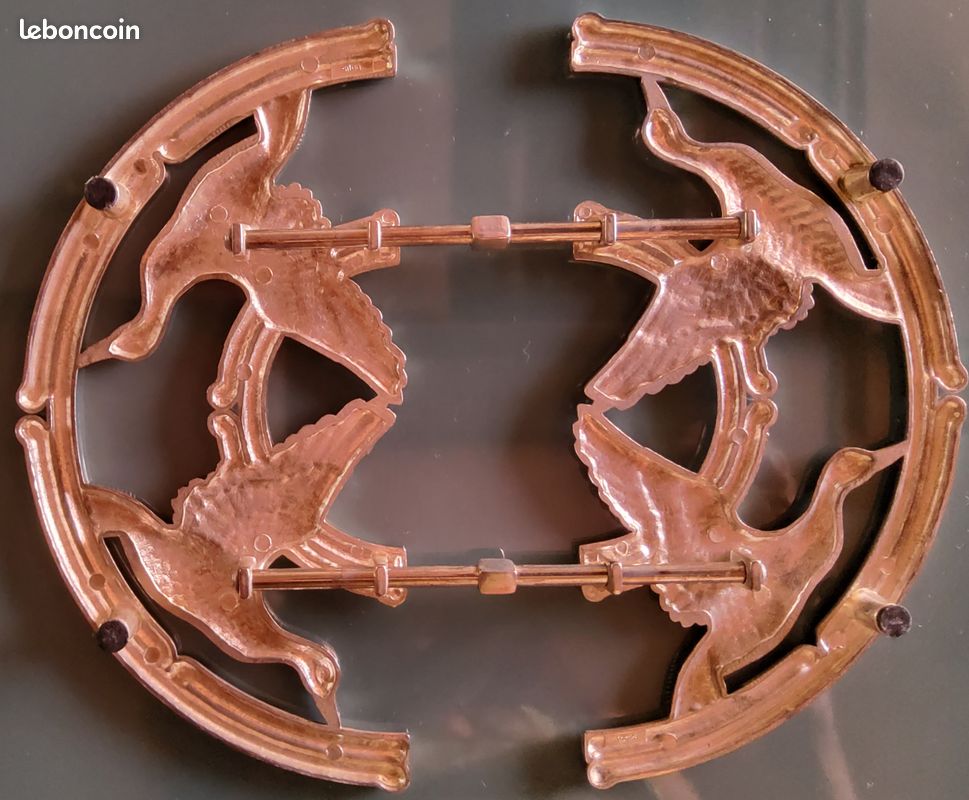 Dessous de plat en métal argenté SILEA, motif oie - Arts de la table
