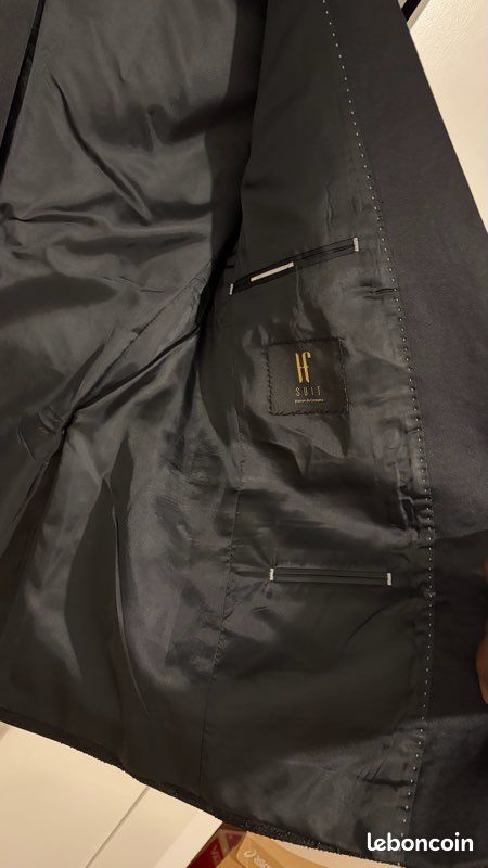 Costume de marié sur mesure – taille 52 – porté une fois (image 7)