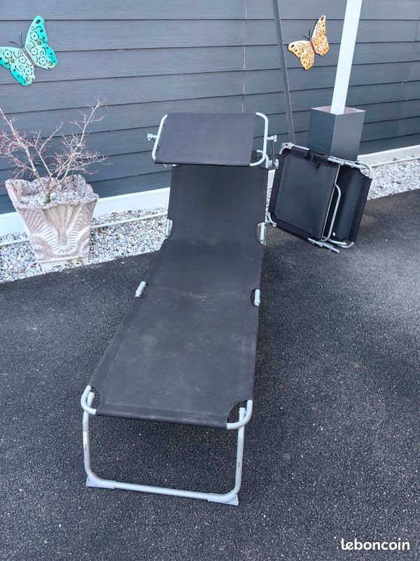 Fauteuil camping relax noir (image 1)