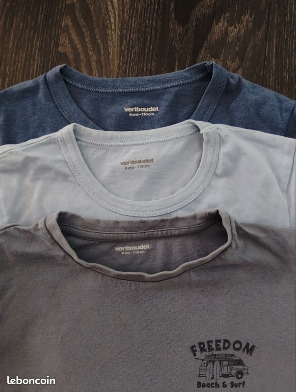 Lot de 3 T-shirts garçon Vertbaudet - Taille 6 ans (image 5)