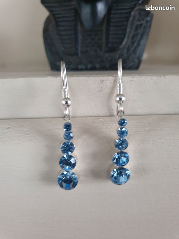 Boucles d'oreilles vintage années 80 (image 1)