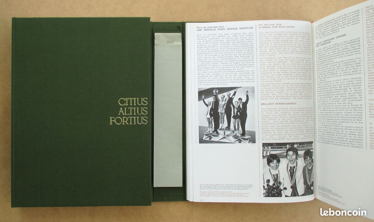 Jeux Olympiques Grenoble 1968 Livre Équipe USA