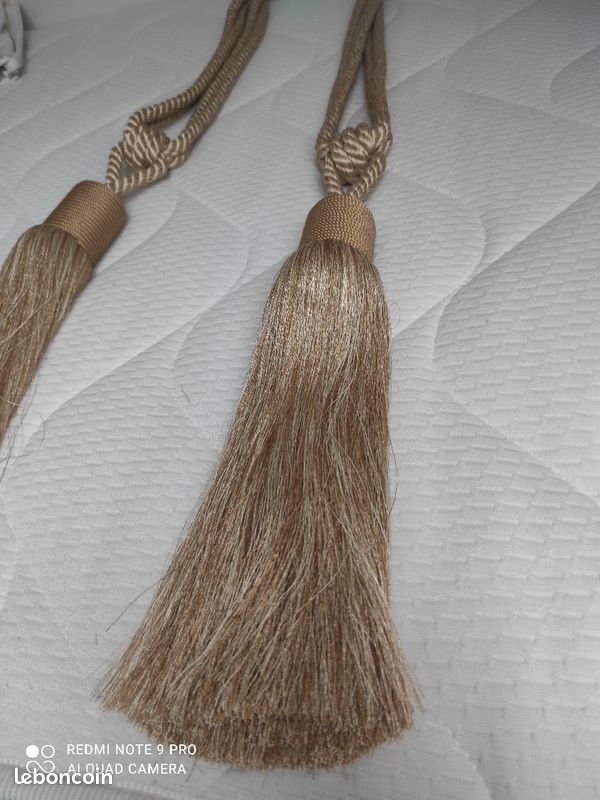 Embrasse rideaux grande taille beige (image 4)