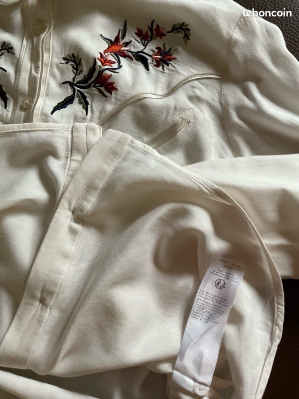 Chemisier manches longues couleur crème Ikks Women Taille 38 (image 5)