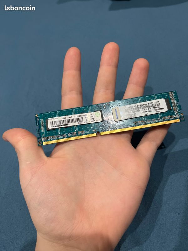 Mémoire RAM PC Bureau 2 Go DDR3 RAMAXEL PC3-10600U - DIMM - Occasion Fonctionnelle