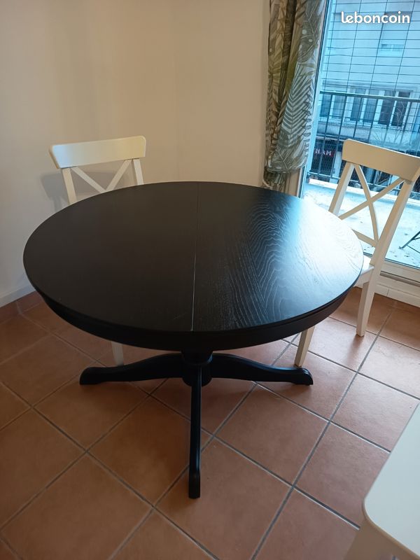 LISABO / SVENBERTIL Table et 4 chaises - noir/noir