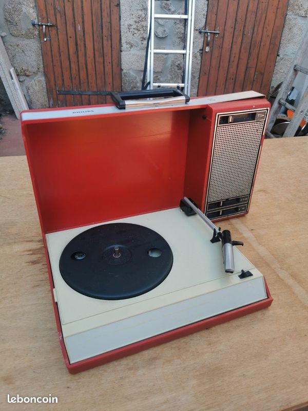 Électrophone Vintage Philips AG2113 - Années 50 - Valise