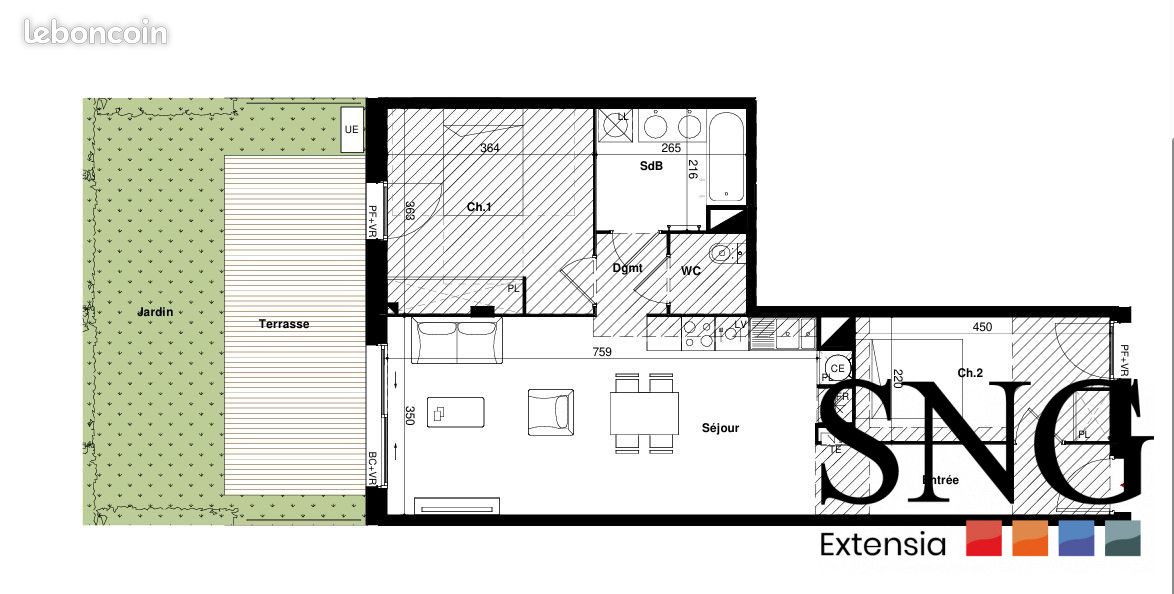 Appartement 3 pièces 66 m² · à Toulouse · 66 m² · 329 900 €