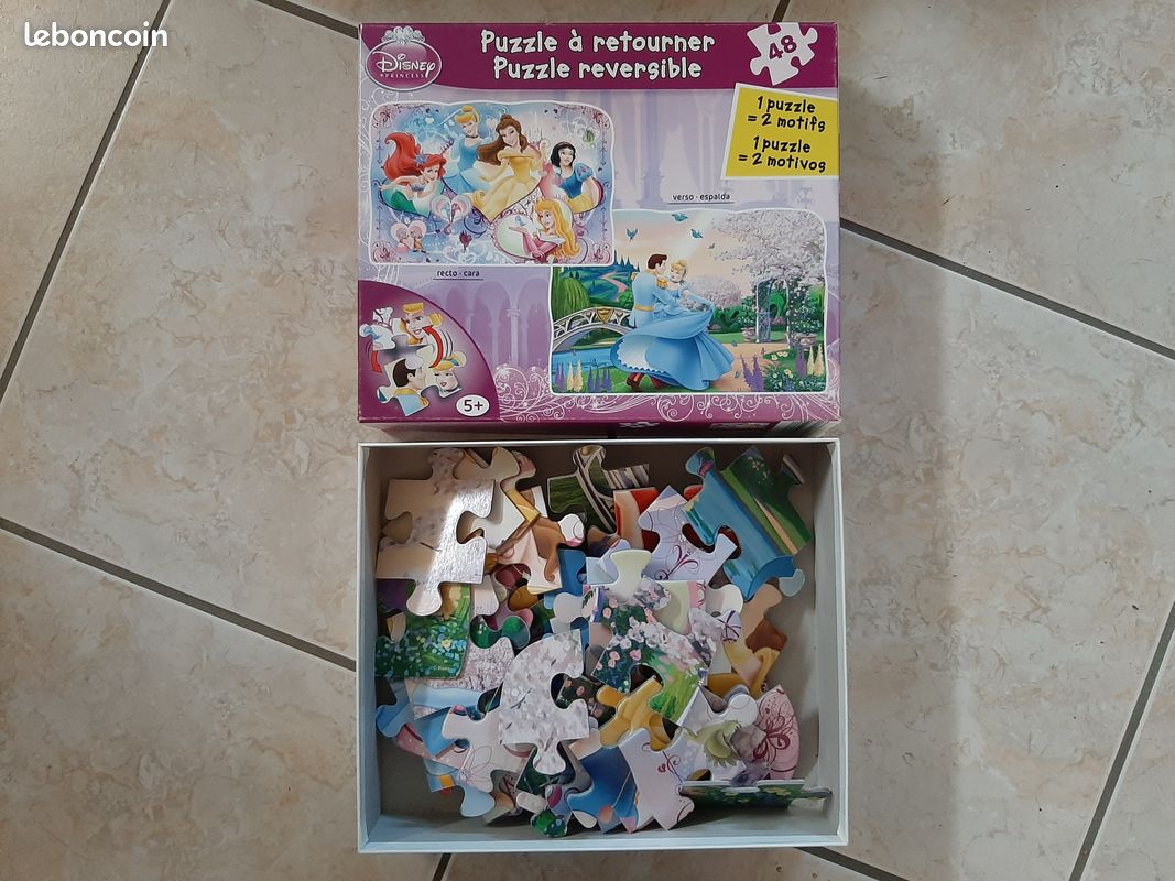 Puzzle à retourner disney princess 48 pièces (image 3)