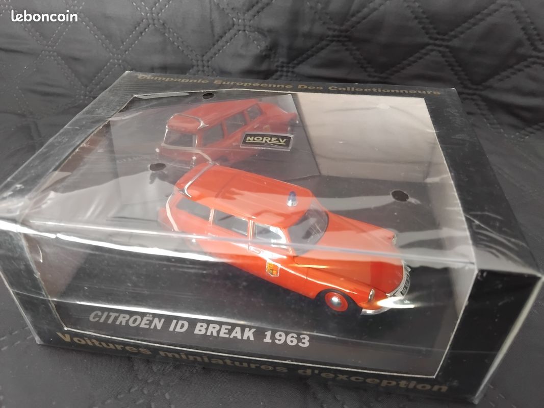 VOITURE CITROEN ID 19 Break 1960 Orange Uh Pour Atlas 1:43 Neuf Boite