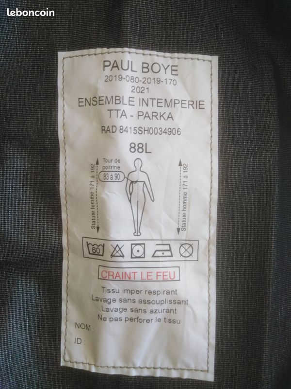 Parka intempéries bariolé TE (image 3)