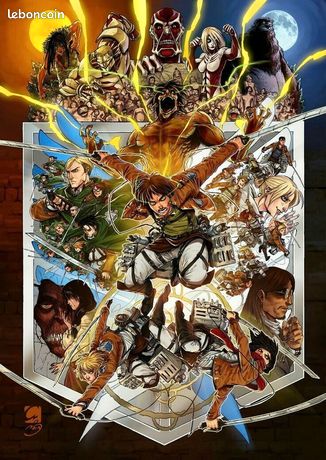 Poster L'Attaque Des Titans - Paradis Vs Mahr - 52x38 Cm - ABYstyle - Déco Manga