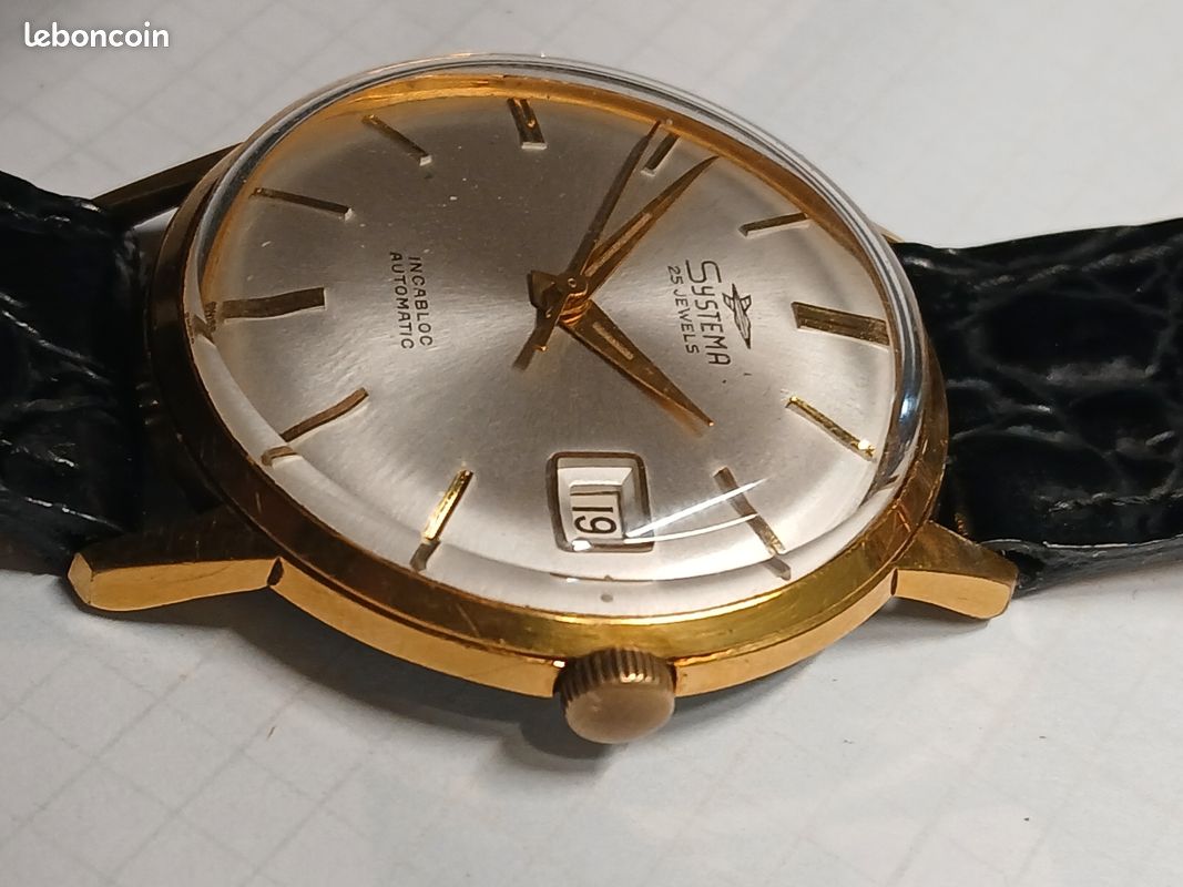 Bague-montre Raquel à deux aiguilles en acier inoxydable, doré - ES5448