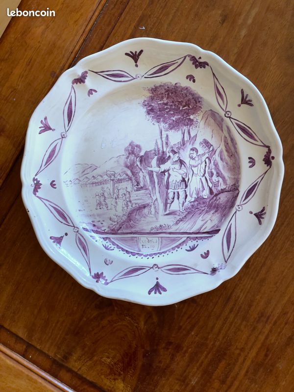 13 assiettes à décor biblique 19e siècle ou avant (18e) attribution Saint Omer (image 13)