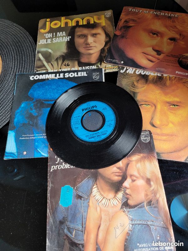 Lot 5 disques 45 tours Johnny hallyday (image 2)