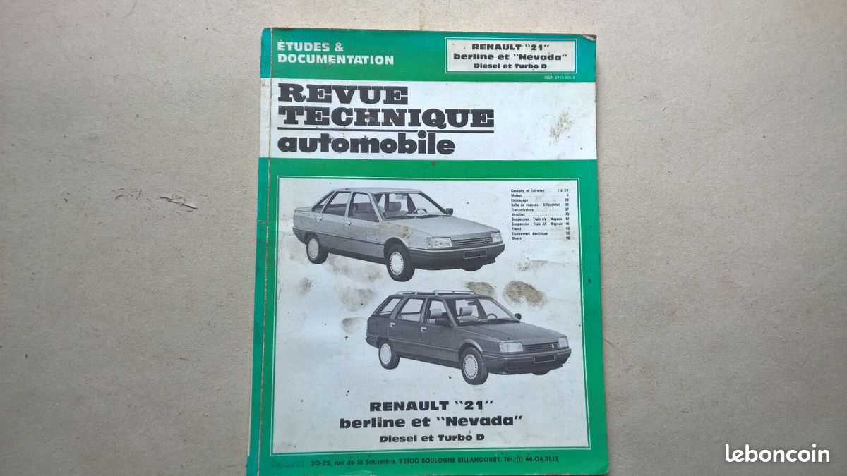 Revue technique renault 21 berline et break diesel et turbo diesel (image 1)