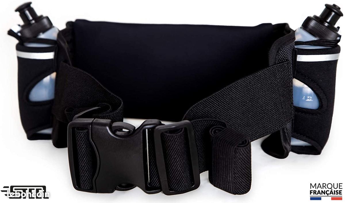 Ceinture Running Noaxylic Homme Femme - Sac Banane Sport Étanchée Réglable Avec Porte-Bouteille, Trou Écouteurs & Bande Réfléchissante Pour Course, Randonnée, Vélo
