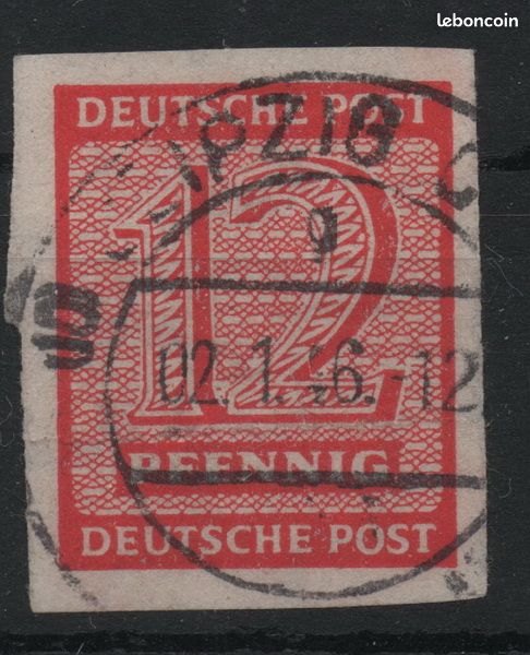 Timbre d'Allemagne, Saxe occidentale n° 119 Y oblitéré (image 1)
