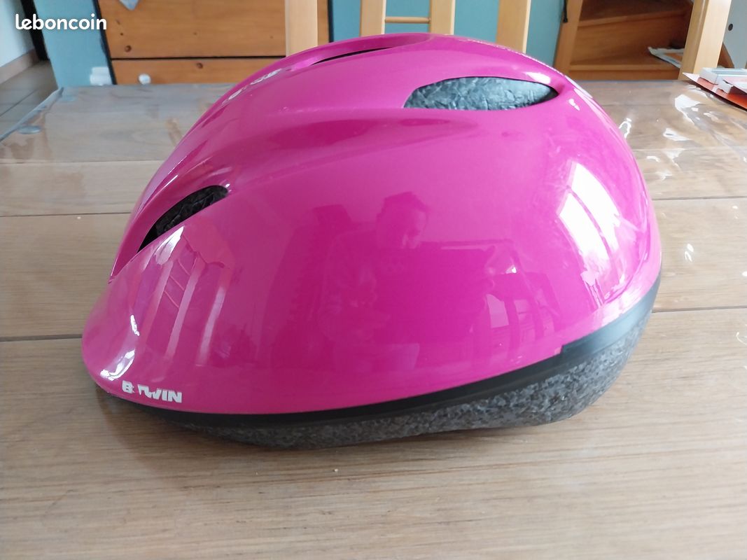 Casque de vélo rose Decathlon B.Twin fille 52-56 cm (image 3)