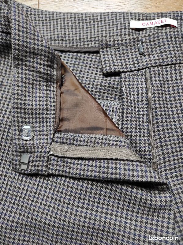 Pantalon 7/8 pied de poule t 40 Camaïeu (image 4)