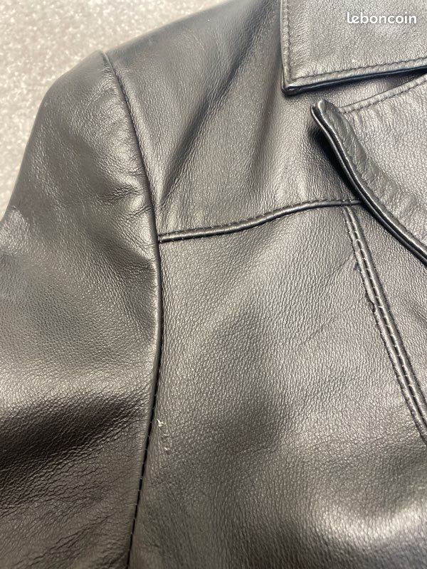 Longue veste en cuir CUIROPOLIS taille 38 (image 10)