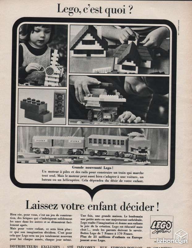Lego Inécomex Publicité d'époque de 1966 (image 1)