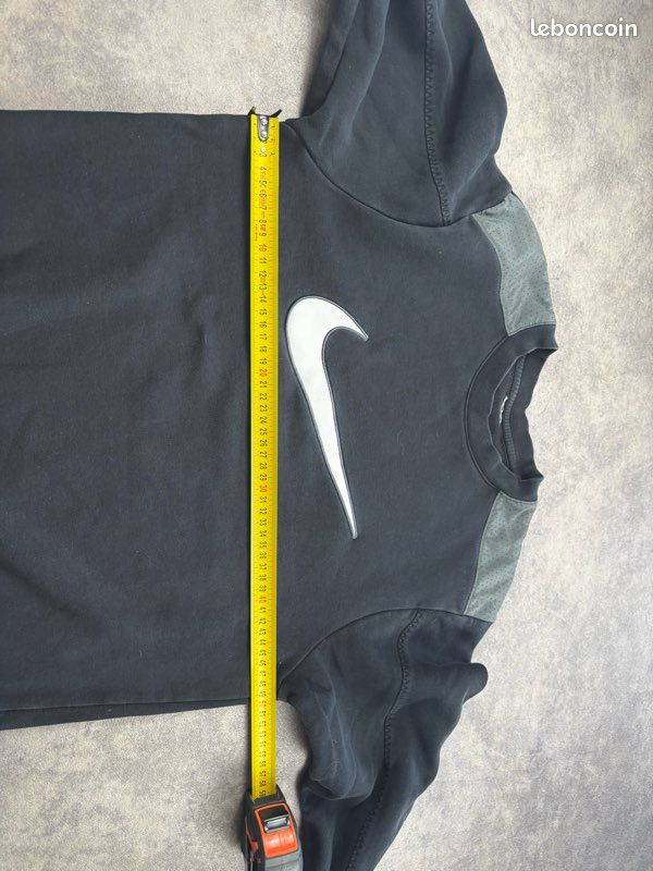 Pull Nike noir coupe big logo brodé solo swoosh - S (image 8)