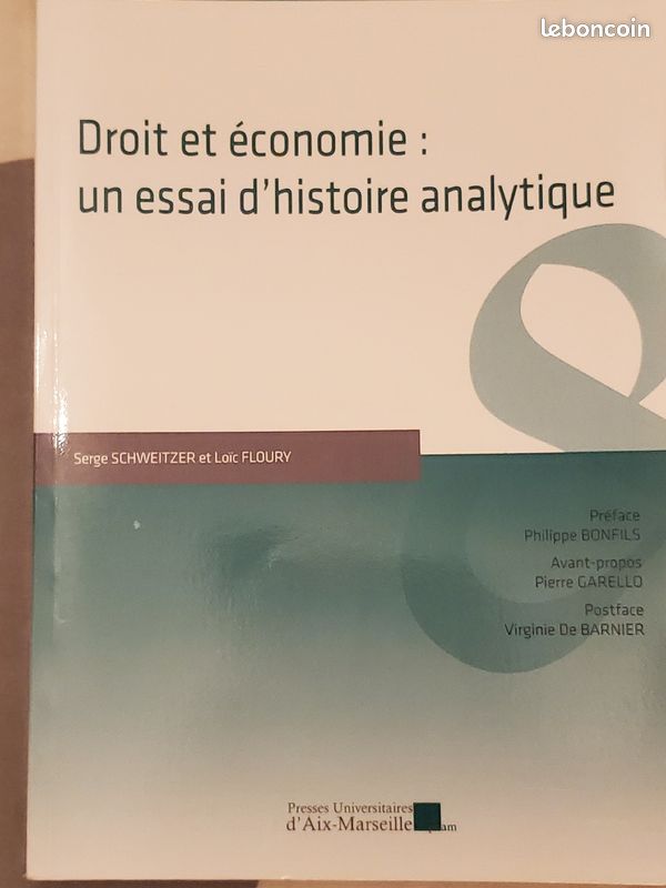 Droit et économie Un essai d'histoire analytique (image 1)