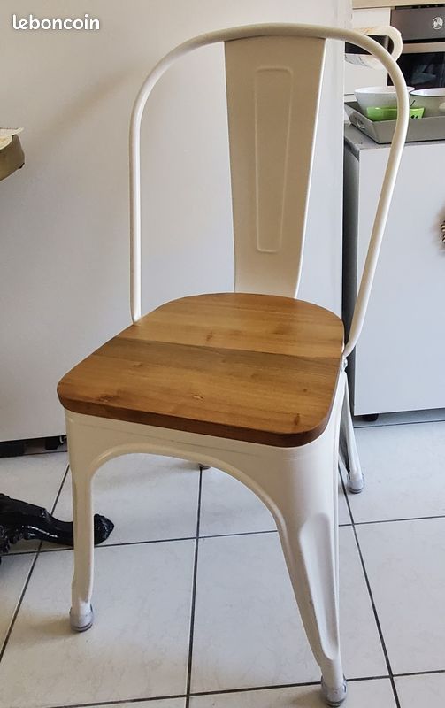 Chaise métal et bois (1) (image 1)