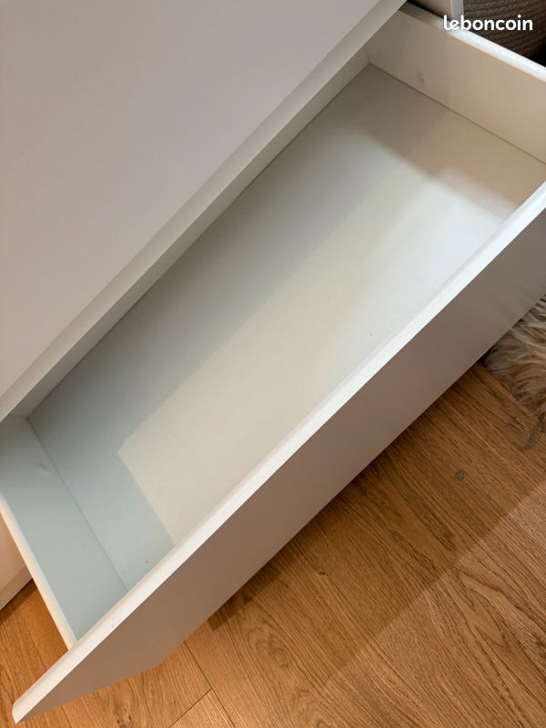 VENDU - IKEA Kullen Commode 6 tiroirs, blanc, 140x72 cm (image 5)