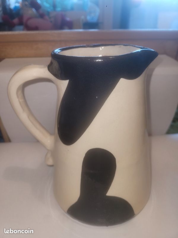 Pichet Crème Vache Céramique STOBAZA – Crémier Mignon 40 Ml En Forme De Vache, Pichet Lait Café Thé, Sauce, Sirop, Idéal Cuisine & Table