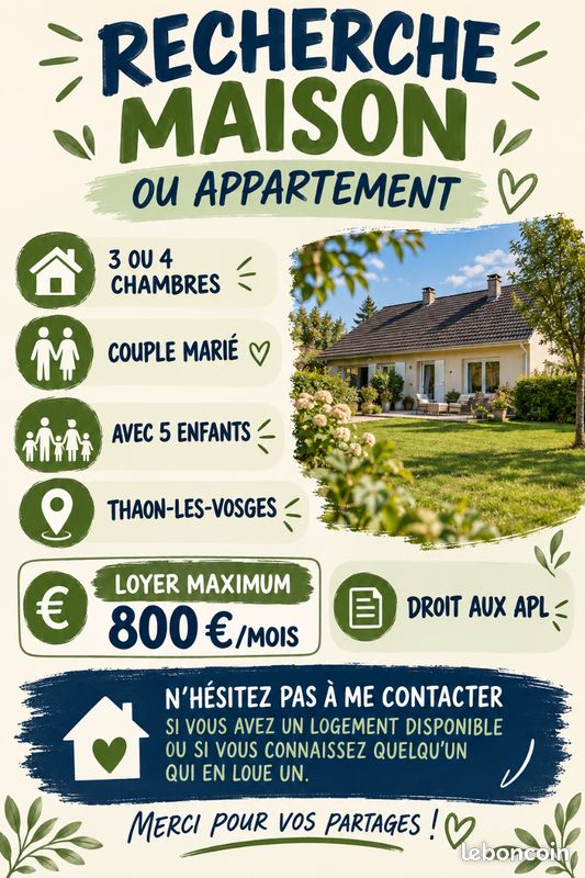 Appartement 4 pièces 100 m² · à Thaon-les-Vosges · 100 m² · 800 €/mois