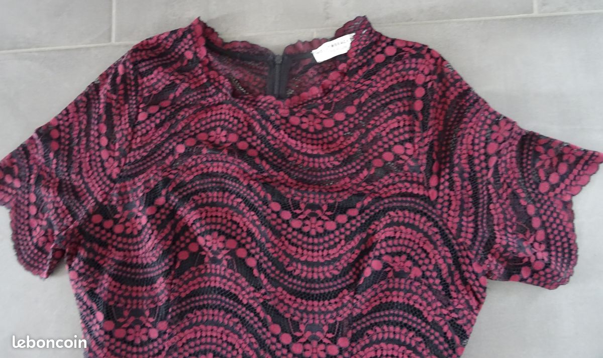 Robe D'hiver Bordeaux Molly Bracken - Manches Courtes - Taille M - Occasion Très Bon État