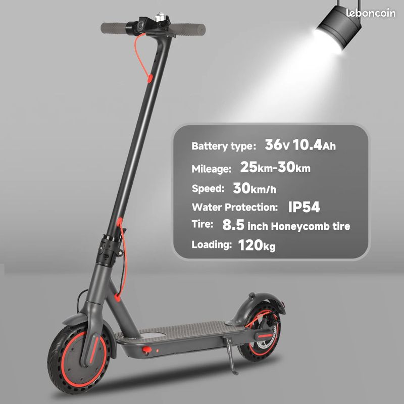 Trottinette Électrique Adulte N7PRO – 350W, Batterie 36V 10.4Ah, Autonomie 30km