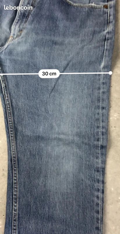 Jean Levi's 505 Straight pants Homme W38 L32 100% coton denim Blue baggy (image 10)
