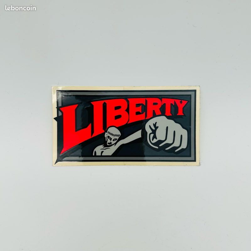 Sticker vintage original « gray fist » Liberty Skateboard, années 