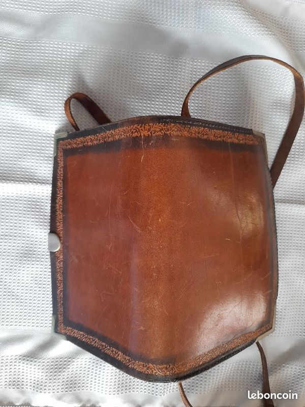 Petit sac artisanal croûte de cuir (image 2)