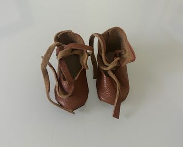 niannyyhouse Bottes en cuir pour poupée - 20 cm - Longueur : 5,5 cm - Accessoires de poupée (marron foncé