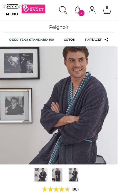 Peignoir de Bain homme Françoise Saget Vêtements